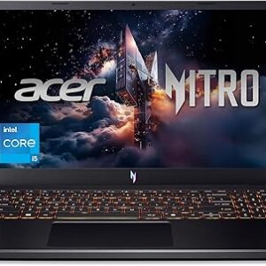 acer nitro v gaming laptop | intel core i5 13420h processor | nvidia geforce rtx 4050 laptop gpu | 15.6" fhd ips 165hz display | 8gb ddr5 | 512gb gen 4 ssd | wi fi 6 | backlit kb | anv15 52 586z