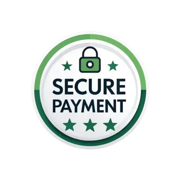 Home pngtree green and white circular badge with secure payment text lock icon png image 17048788